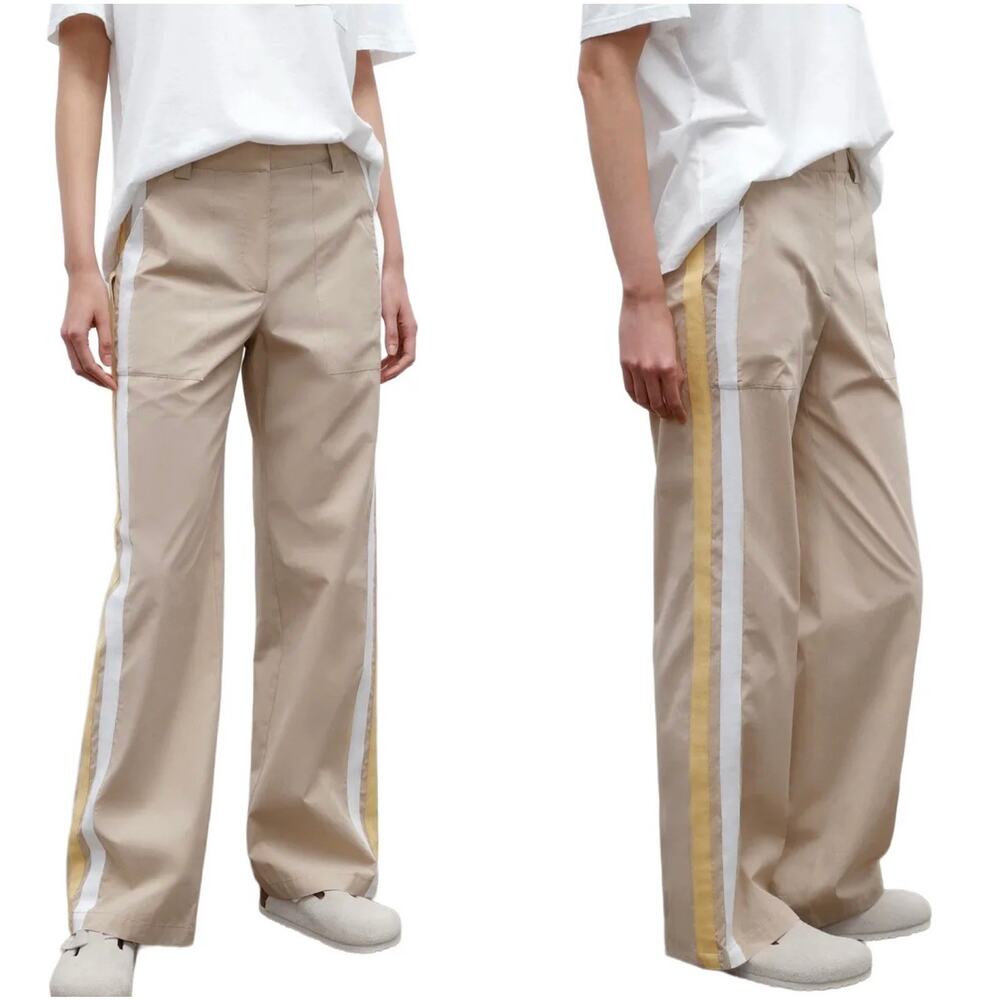 TWP Isabelle pants with sporty side stripes (NWT) - Khaki tan